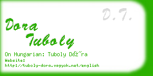 dora tuboly business card